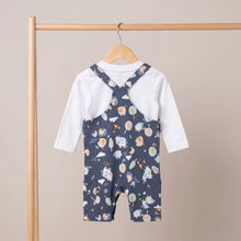 Load image into Gallery viewer, Baby Boys Farm Print Dungaree Set