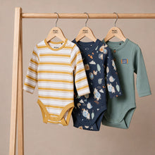 Load image into Gallery viewer, Baby Boys 3 Pack Of Farm Animal Bodysuits