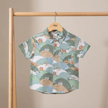 Load image into Gallery viewer, Baby Boys Bamboo Blend Farm Motif Short Sleeve Shirt