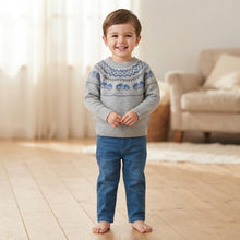 Load image into Gallery viewer, Grey Car Knit Jumper And Jeans Set