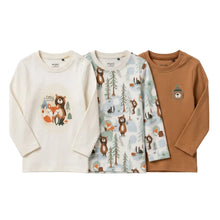 Load image into Gallery viewer, Set Of 3  Woodland Animal Long Sleeve T-Shirts