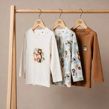Load image into Gallery viewer, Animal-Print T-shirt (Cream &amp; Brown), 3 Pack