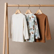 Load image into Gallery viewer, Animal-Print T-shirt (Cream &amp; Brown), 3 Pack