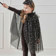 Load image into Gallery viewer, Little Rays Black &amp; Gold Star Witch Costume Cape