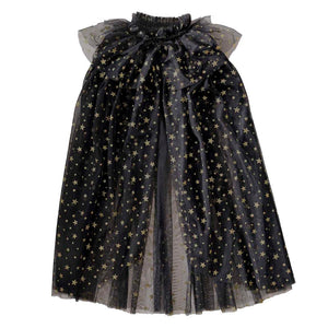 Little Rays Black & Gold Star Witch Costume Cape