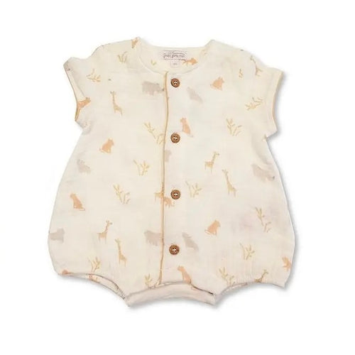 Cotton Safari Print Romper