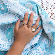 Load image into Gallery viewer, Glitter rings (set of 3) - Heart &amp; flower