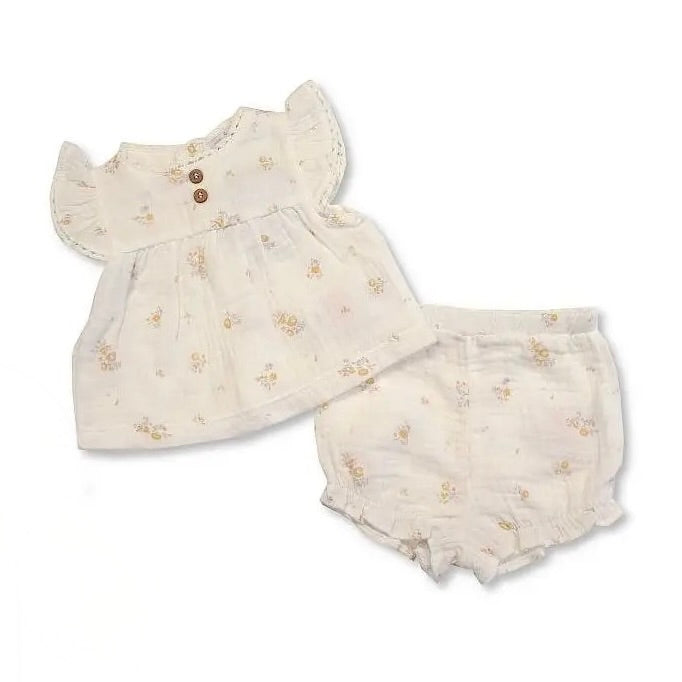 Cotton Flower Short Set