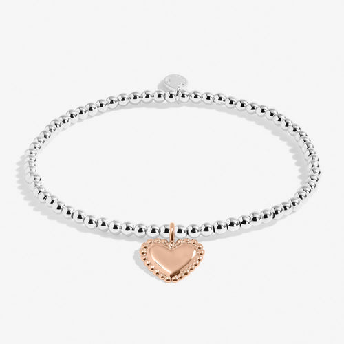 Kids' A Little 'Daughter' Bracelet In Silver And Rose Gold Plating
