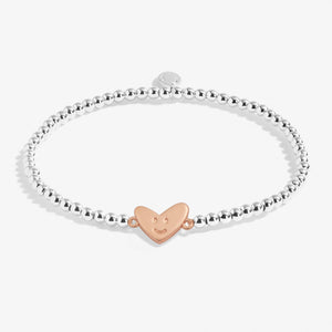 Kids' A Little 'Smile' Bracelet In Silver And Rose Gold Plating