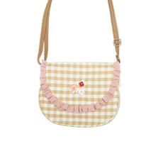 Load image into Gallery viewer, Gingham Embroidered Ruffle Bag