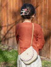 Load image into Gallery viewer, Gingham Embroidered Ruffle Bag