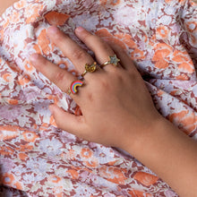 Load image into Gallery viewer, Glitter rings (set of 3) - Star, rainbow &amp; moon