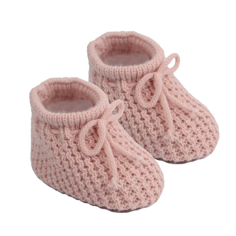 Dusty Pink Baby Booties