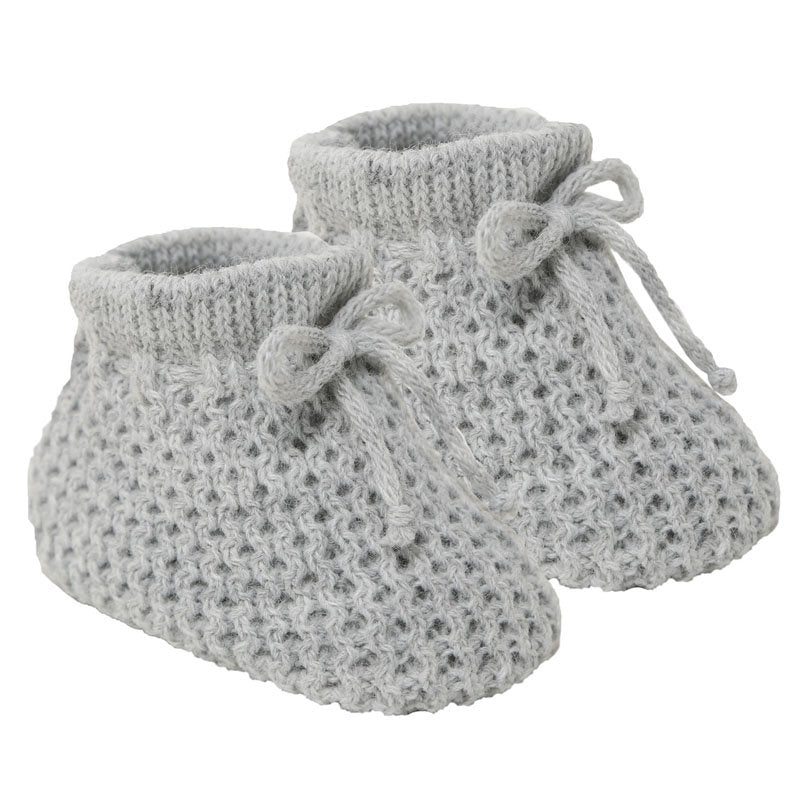 Grey Baby Booties