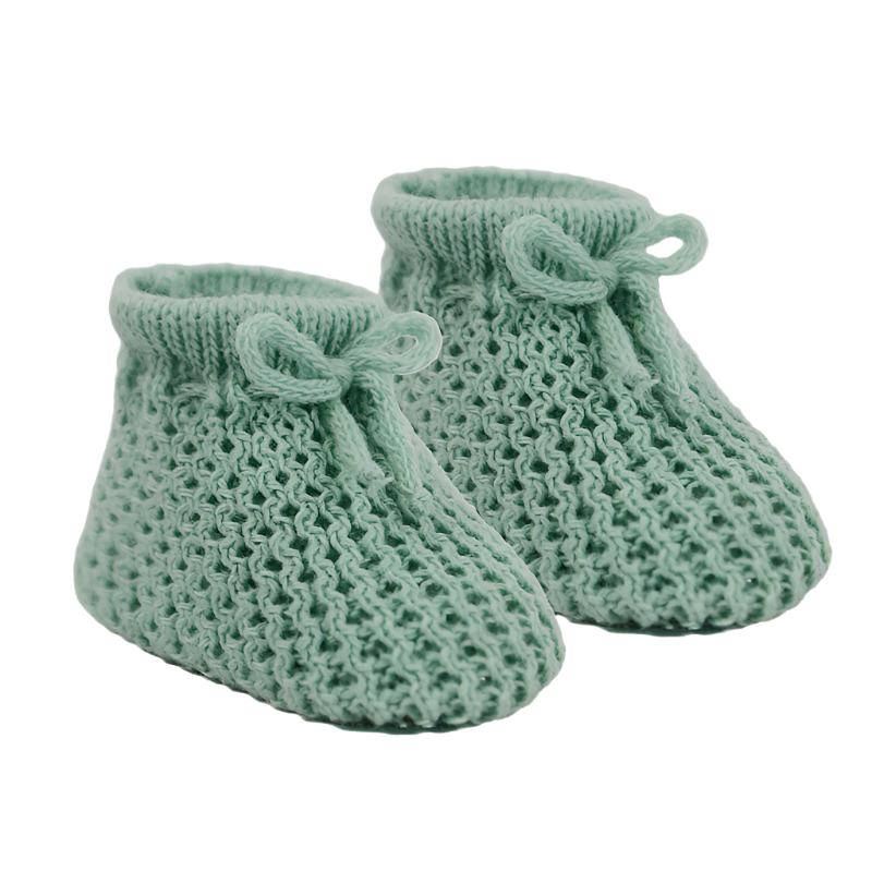 Sage Green Baby Booties