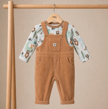 Load image into Gallery viewer, Boys Woodland Corduroy  Dungaree Set