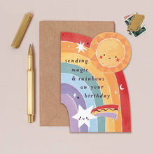 Load image into Gallery viewer, Kids Rainbow Birthday Card | Childrens Birthday Cards