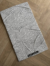 Load image into Gallery viewer, Travel Baby Changing Mat | Black Spotty Print | Handmade UK