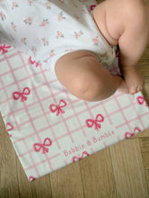 Load image into Gallery viewer, Pink Bow Travel Changing Mat | Handmade UK | Baby Girl Gift