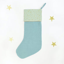 Load image into Gallery viewer, Starry Christmas Stocking Blue