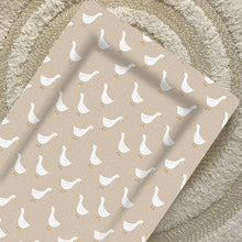 Load image into Gallery viewer, Baby Changing Mat | White Goose Unisex Print | Handmade UK