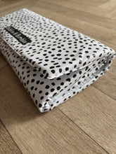 Load image into Gallery viewer, Travel Baby Changing Mat | Black Spotty Print | Handmade UK