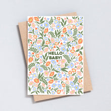 Load image into Gallery viewer, Hello Baby Floral New Baby Greeting Card