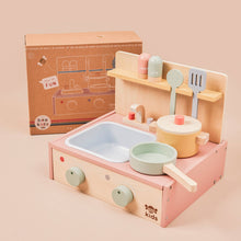 Load image into Gallery viewer, Just Bee Kids Wooden Table Top Kitchen (FSC)