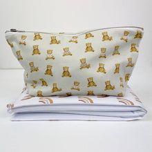 Load image into Gallery viewer, Nappy Organiser Bag | Teddy Bear Print | Baby Travel Pouch