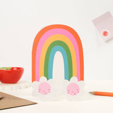 Load image into Gallery viewer, Rainbow Blossom Greeting Card with Smiling Flower Friends