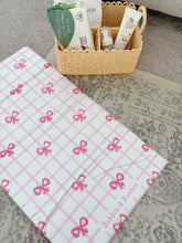 Load image into Gallery viewer, Pink Bow Travel Changing Mat | Handmade UK | Baby Girl Gift