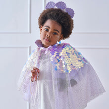 Load image into Gallery viewer, Little Rays Purple Sequin Mermaid Costume Cape