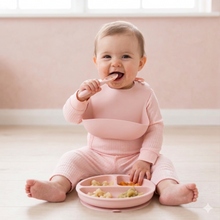 Load image into Gallery viewer, Pink Ribbed Outfit and Dinner Set Gift Set