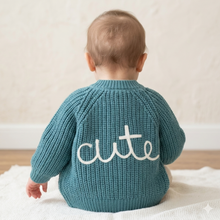 Load image into Gallery viewer, Teal Cute Cardigan