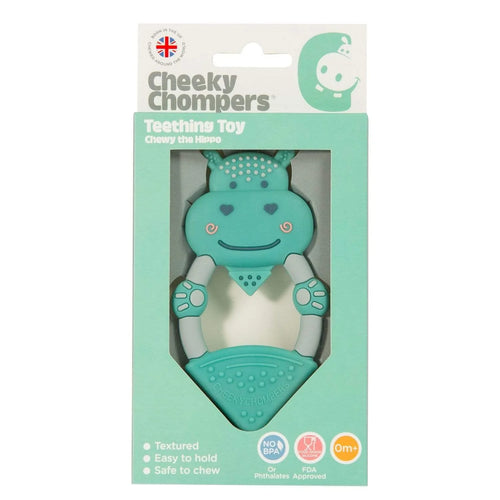Textured Baby Animal Teether - Chewy the Hippo