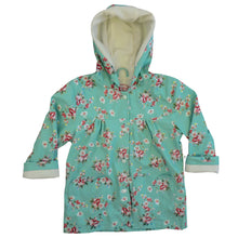 Load image into Gallery viewer, Blue Floral Raincoat