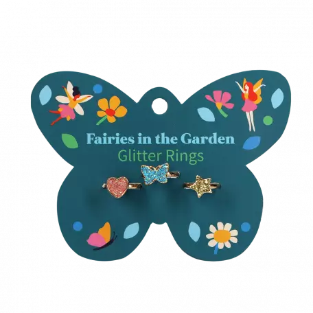 Glitter rings set - Fairies in the Garden