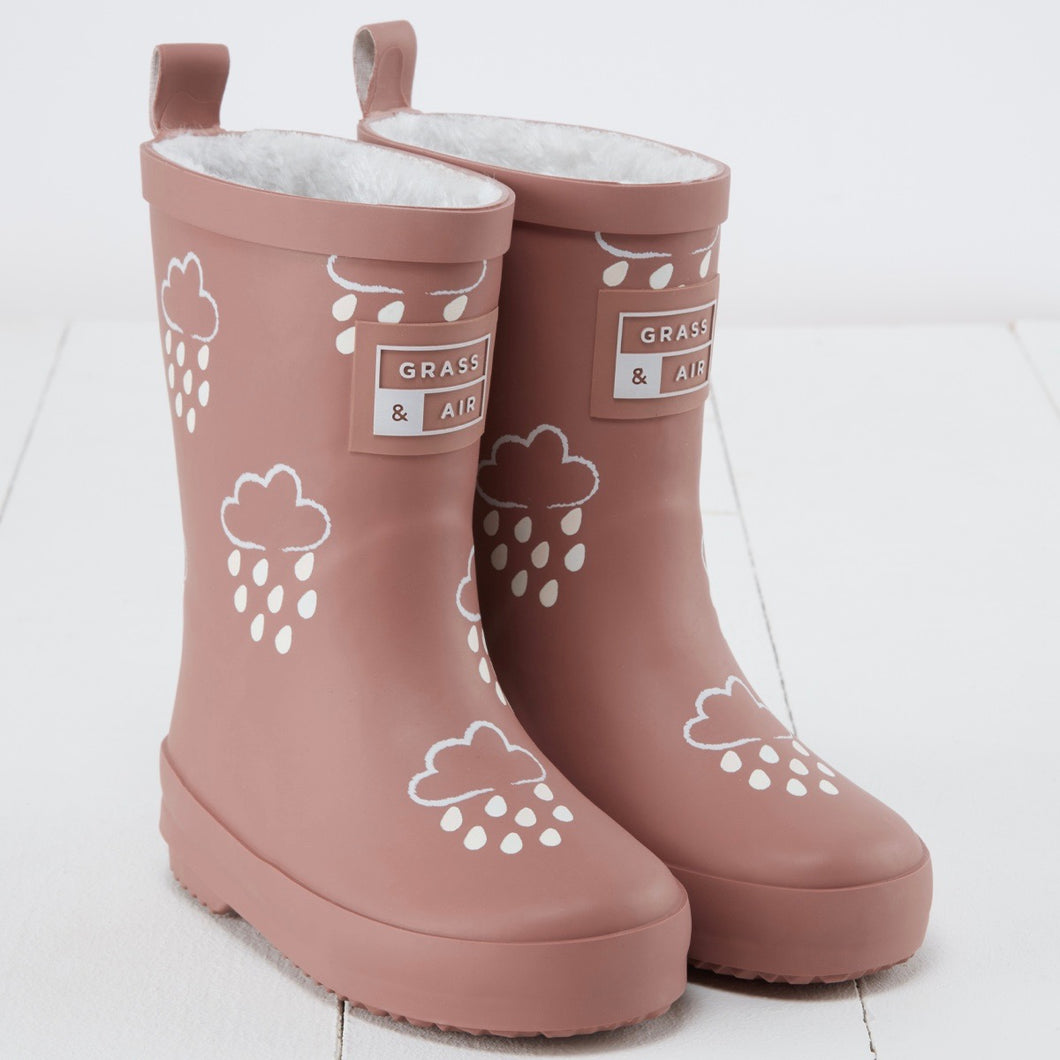 Rose Cloud Fleece Lined Wellies