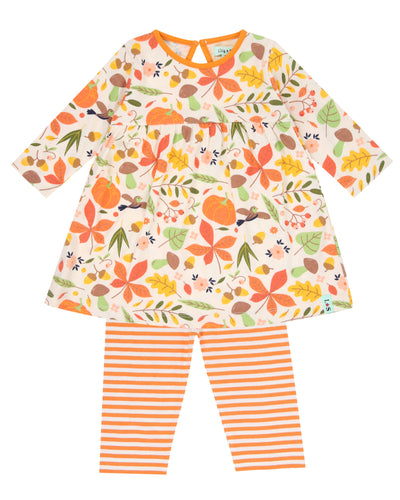 AUTUMN DRESS AND LEGGING SET