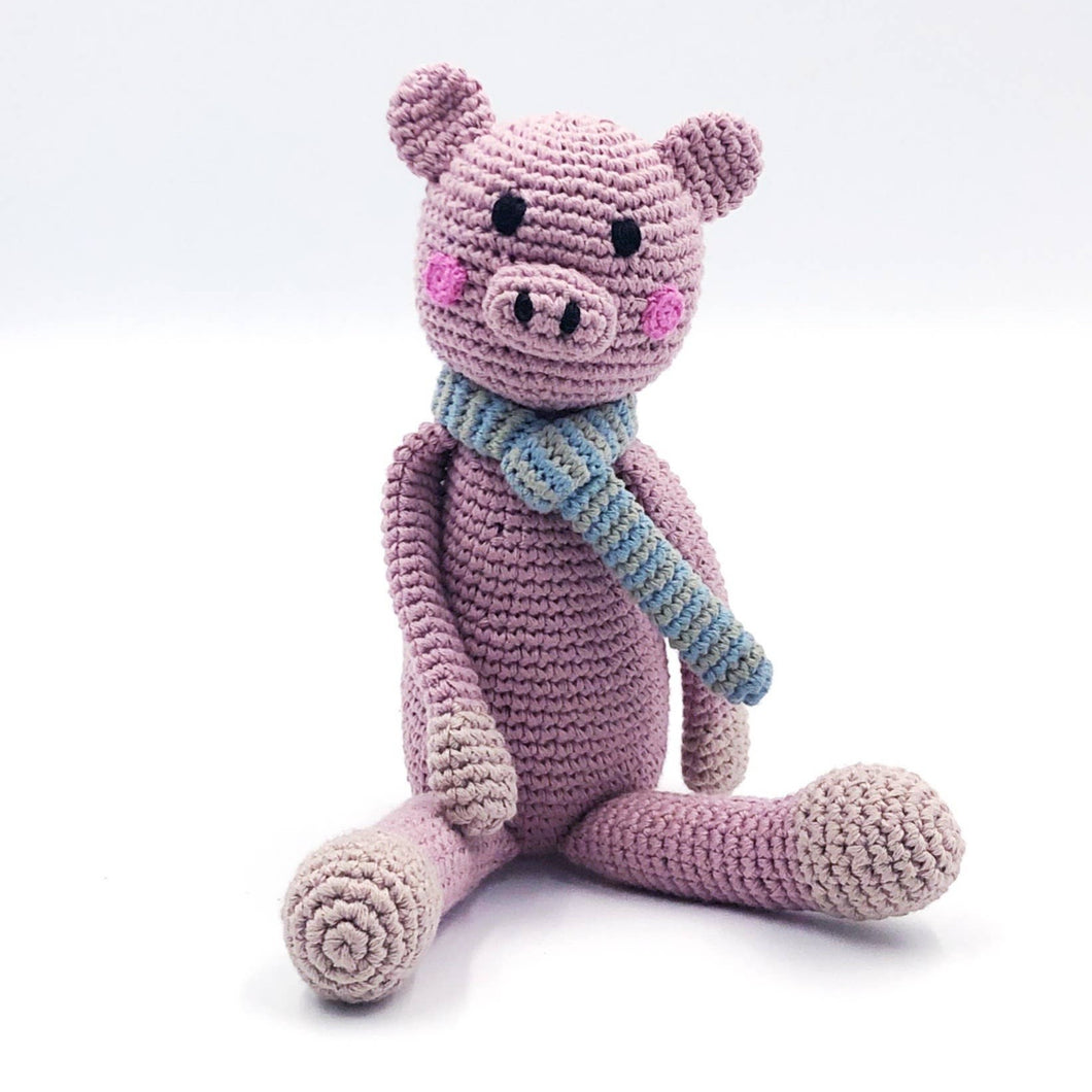 Soft Toy Handmade Pig rattle
