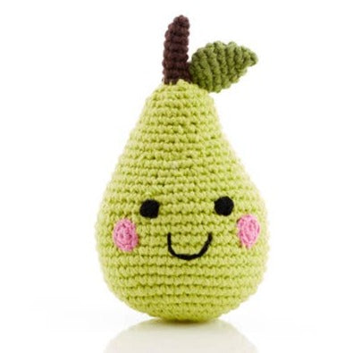 Soft Toy Handmade Friendly pear rattle