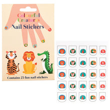Load image into Gallery viewer, Colourful Creatures Nail Stickers