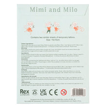 Load image into Gallery viewer, Mimi and Milo  Temporary Tattoos