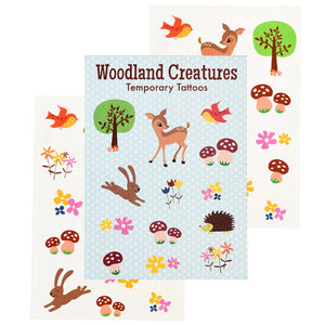 Woodland Creatures Temporary Tattoos