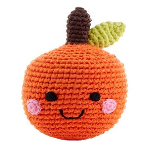 Soft Toy Handmade Friendly Orange Rattle