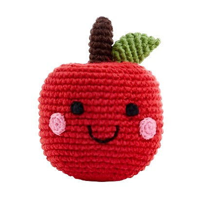 Soft Toy Handmade Friendly Apple Rattle