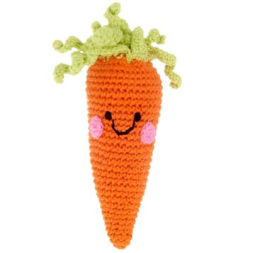 Soft Toy Handmade Friendly Carrot Rattle