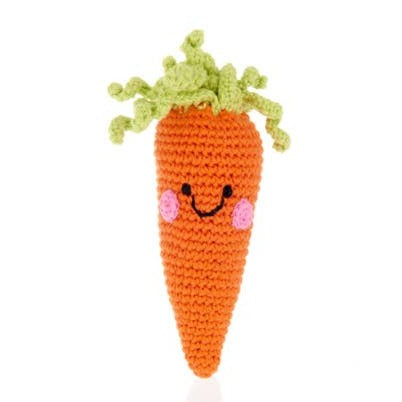 Soft Toy Handmade Friendly Carrot Rattle