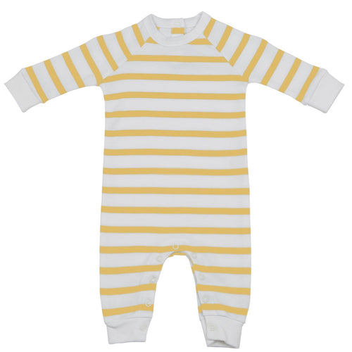 Buttercup & White Breton Striped All-in-One